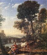 Claude Lorrain Landscape with Apollo Guarding the Herds of Admetus dsf oil painting